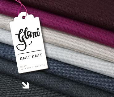 Bio Jacquard Jersey - Knit Knit - schwarz/mittelgrau - GLAM - Hamburger Liebe
